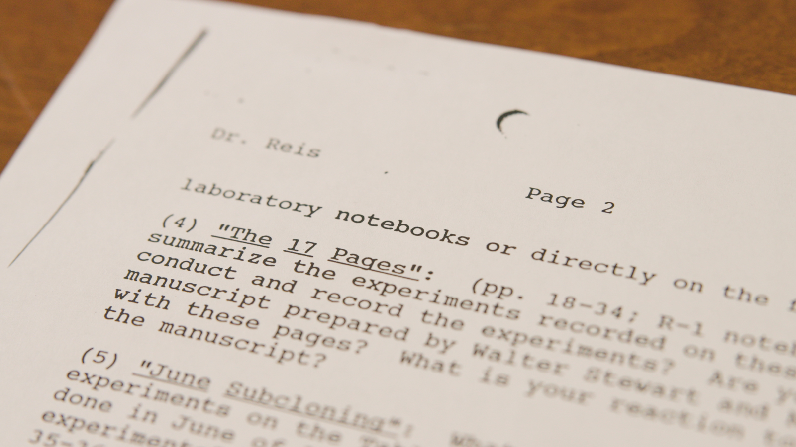 A document about "the 17 pages."